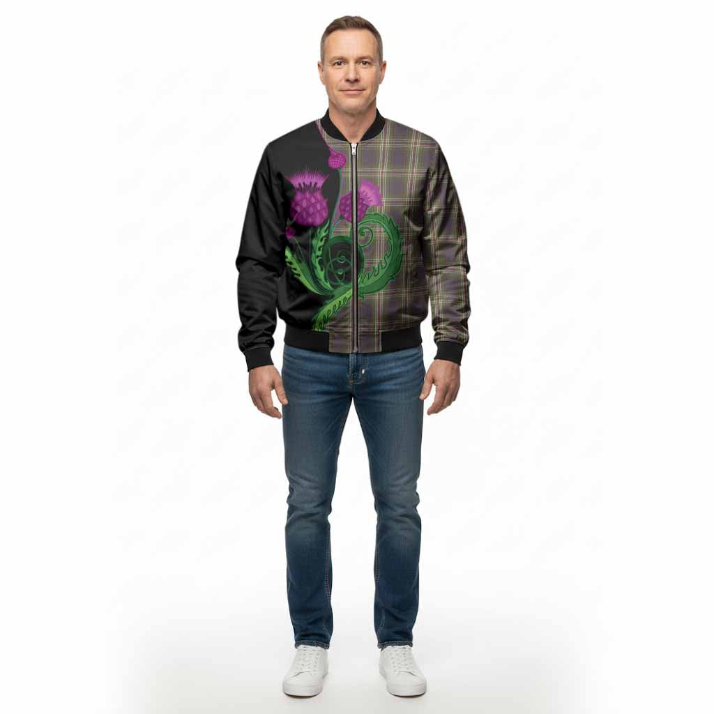 Todd Tartan Bomber Jacket Traditional Scottish Thistle