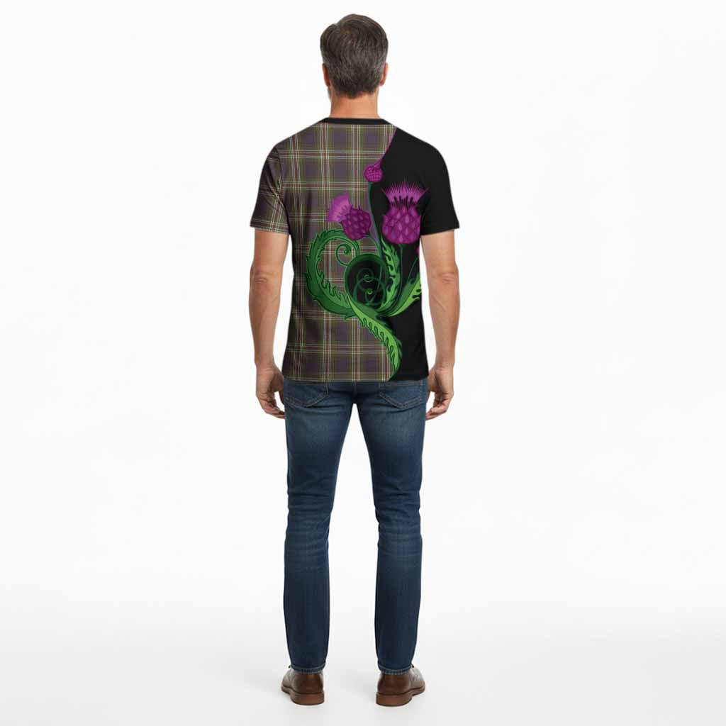 Todd Tartan Cotton T-shirt Traditional Scottish Thistle