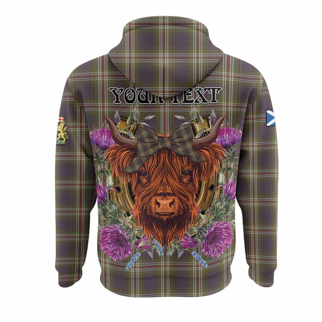 Todd Tartan Hoodie Scottish Thistle Heilan Coo