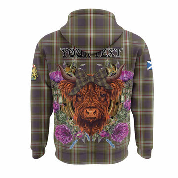 Todd Tartan Hoodie Scottish Thistle Heilan Coo