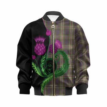 Todd Tartan Kid Bomber Jacket Traditional Scottish Thistle