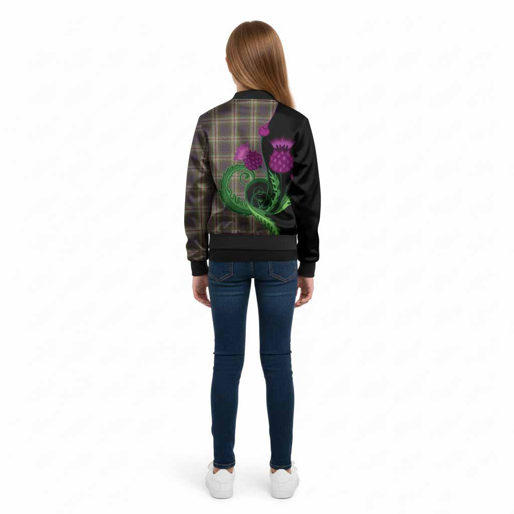 Todd Tartan Kid Bomber Jacket Traditional Scottish Thistle