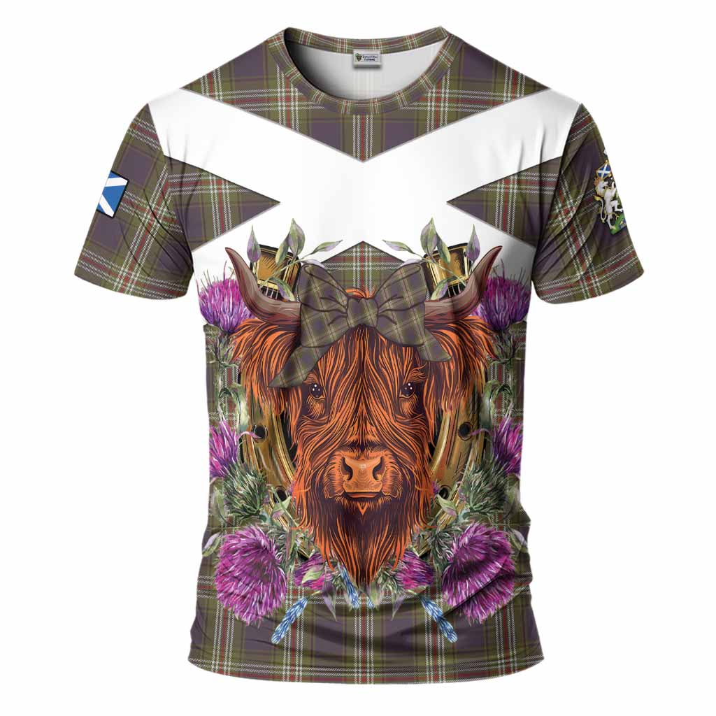 Todd Tartan T-Shirt Scottish Thistle Heilan Coo