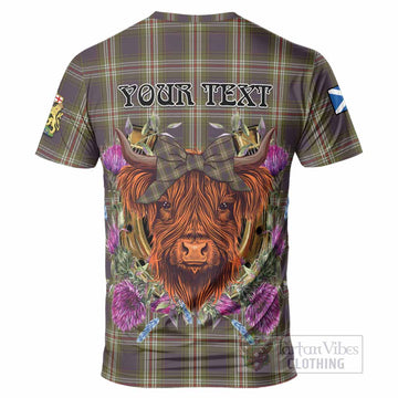 Todd Tartan T-Shirt Scottish Thistle Heilan Coo