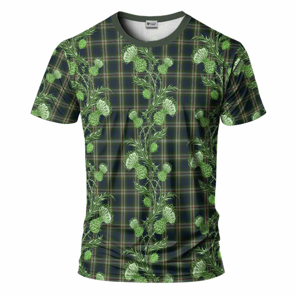 Todd Tartan T-Shirt Seamless Scottish Thistle Flowers