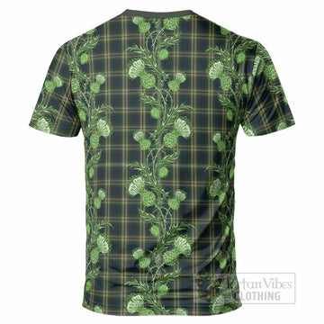 Todd Tartan T-Shirt Seamless Scottish Thistle Flowers