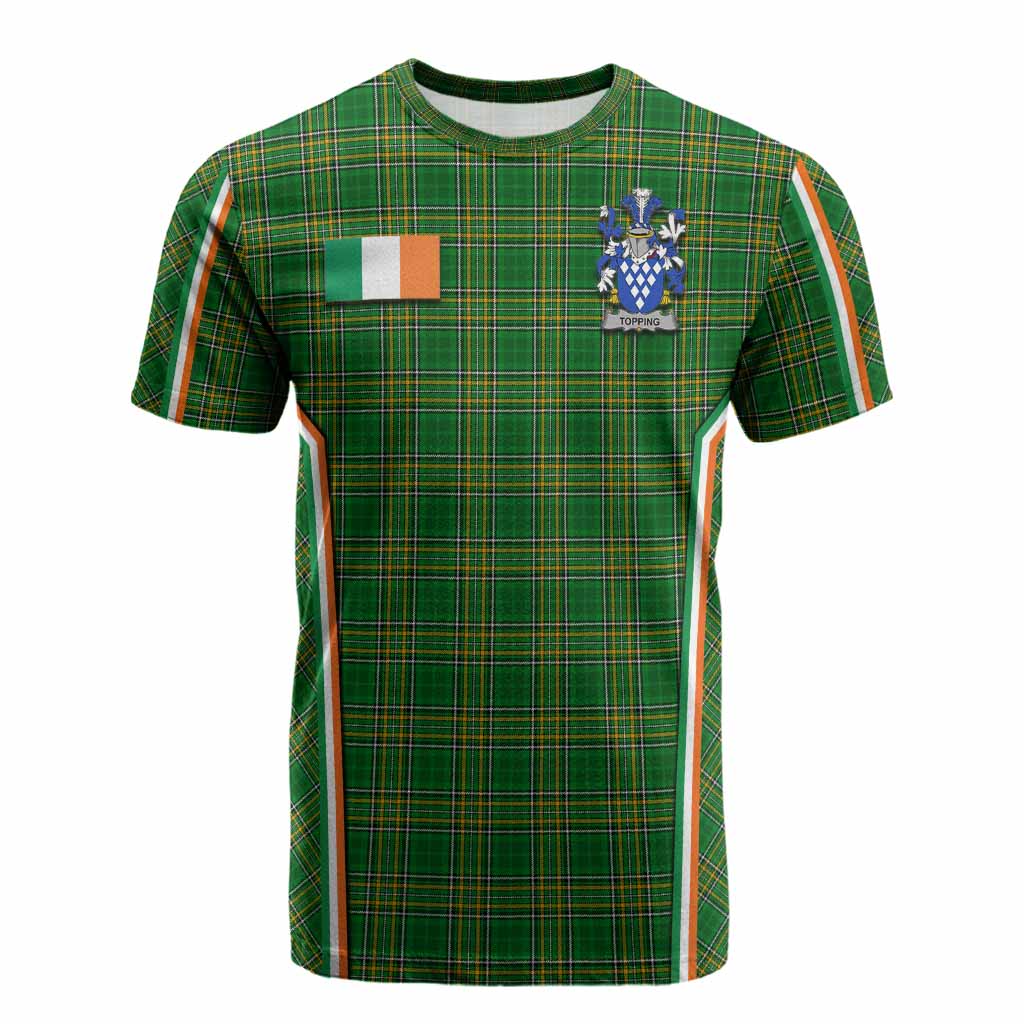Topping Irish Clan Coat of Arm Tartan Cotton T-shirt Flag Style