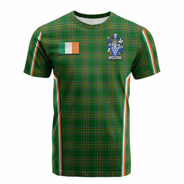 Topping Irish Clan Coat of Arm Tartan Cotton T-shirt Flag Style