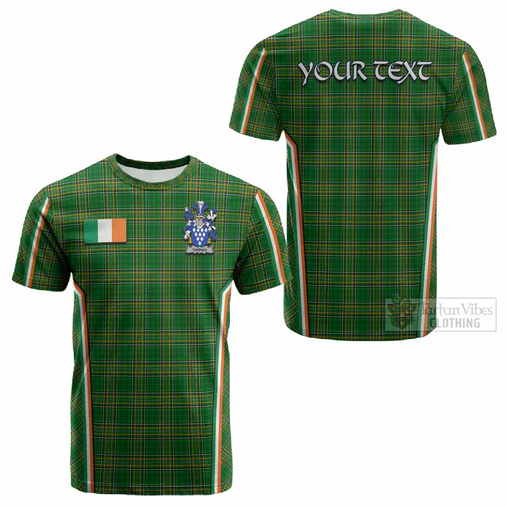 Topping Irish Clan Coat of Arm Tartan Cotton T-shirt Flag Style