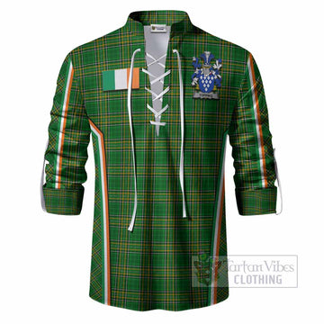 Topping Irish Clan Coat of Arm Tartan Ghillie Shirt Flag Style