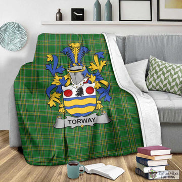Torway Irish Clan Tartan Blanket with Coat of Arms