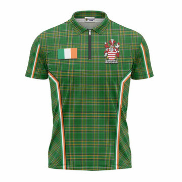 Tottenham Irish Clan Coat of Arm Tartan Zipper Polo Shirt Flag Style