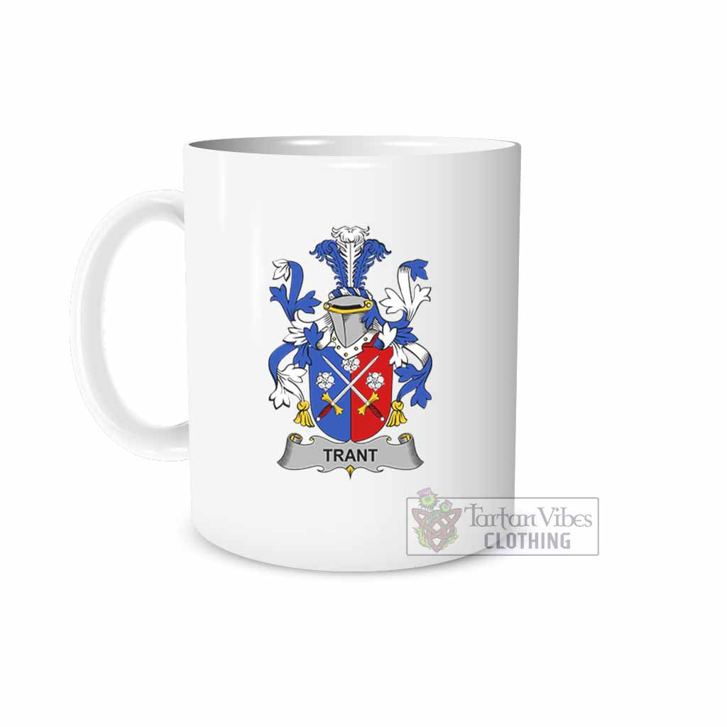 Trant Irish Clan Coat of Arms Ceramic Mug White - 2D-tartanvibesclothing