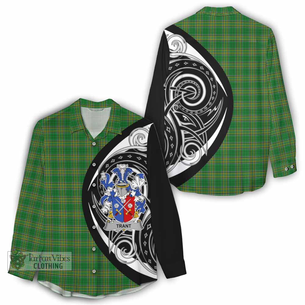 Tartan Vibes Clothing Trant Irish Clan Women's Casual Shirt Celtic Circle Style