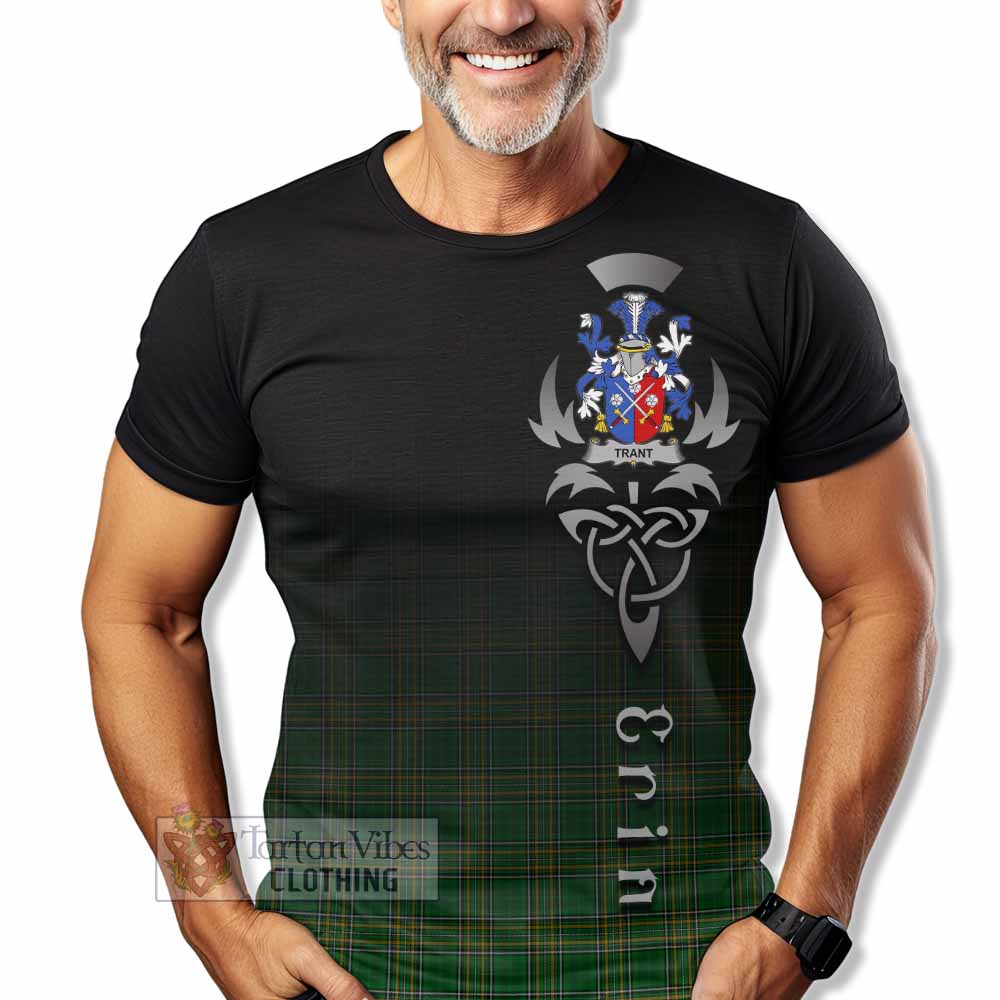 Tartan Vibes Clothing Trant Irish Clan T-Shirt with Coat of Arms Erin Go Bragh Celtic Inspired