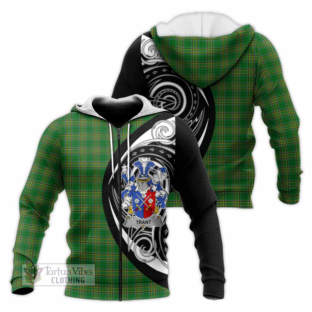 Tartan Vibes Clothing Trant Irish Clan Knitted Hoodie Celtic Circle Style