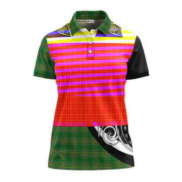 Travers Irish Clan Women's Polo Shirt Celtic Circle Style