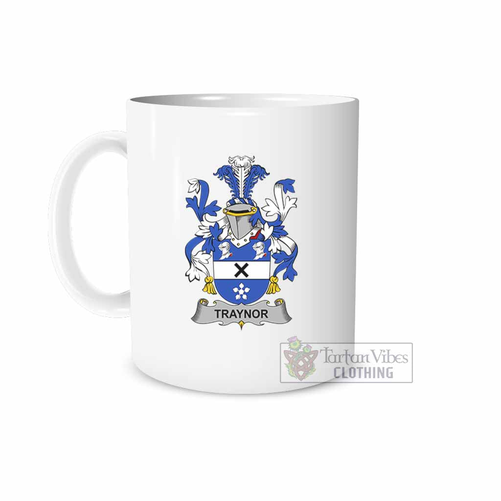 Tartan Vibes Clothing Traynor Irish Clan Coat of Arms Ceramic Mug