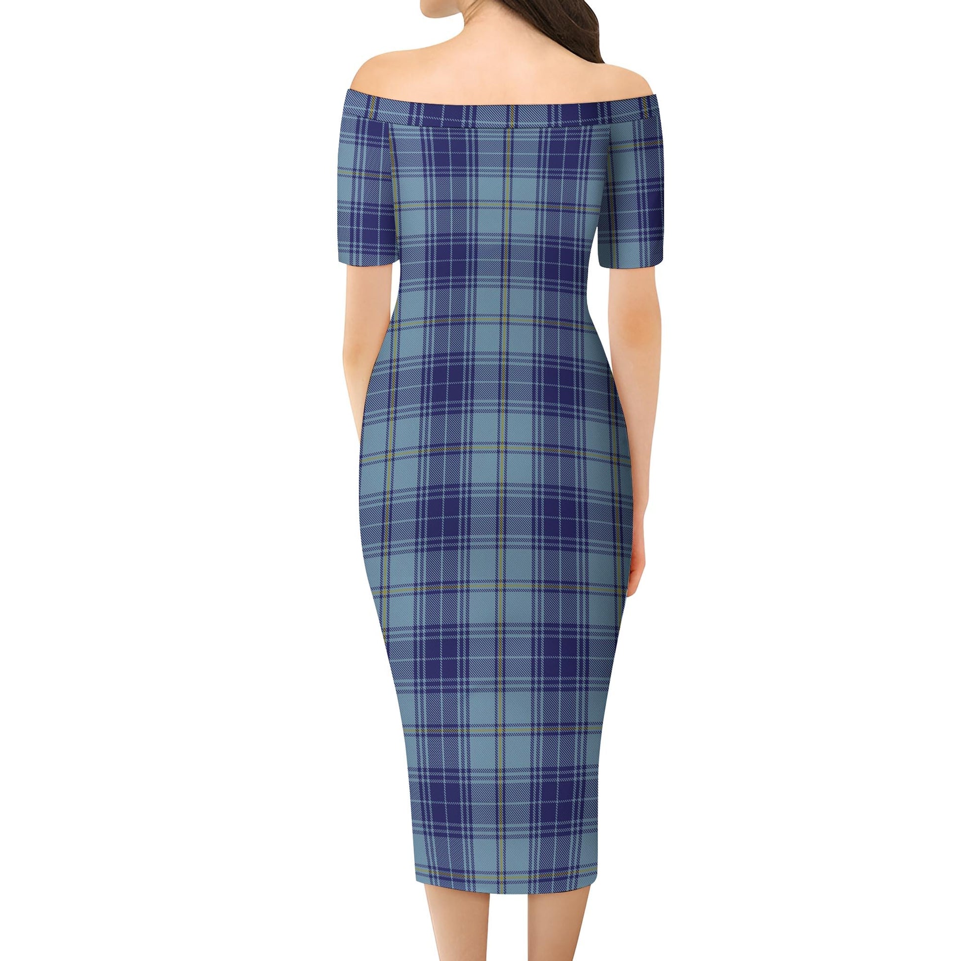 Traynor Tartan Off Shoulder Lady Dress - Tartan Vibes Clothing