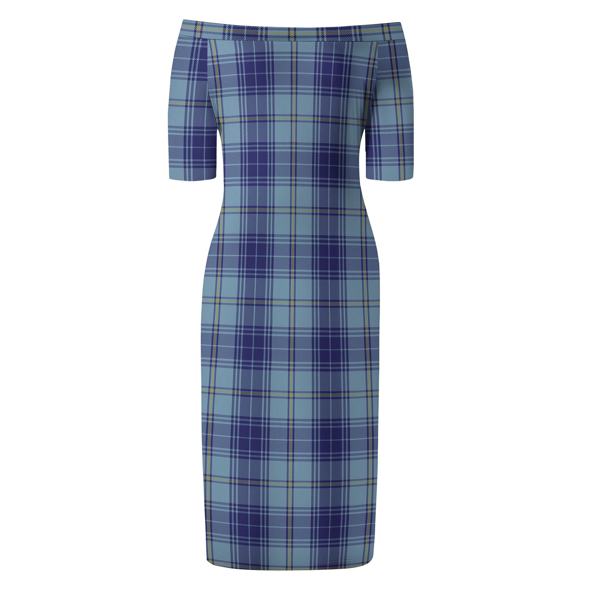 Traynor Tartan Off Shoulder Lady Dress - Tartan Vibes Clothing