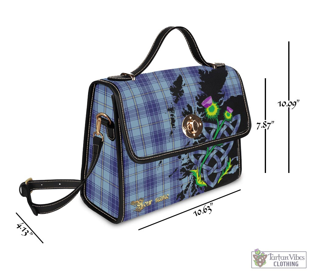 Traynor Tartan Waterproof Canvas Bag with Scotland Map and Thistle Celtic Accents - Tartan Vibes Clothing