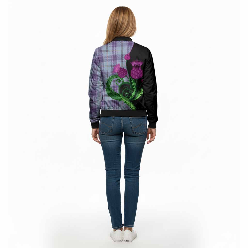 Traynor Tartan Bomber Jacket Traditional Scottish Thistle