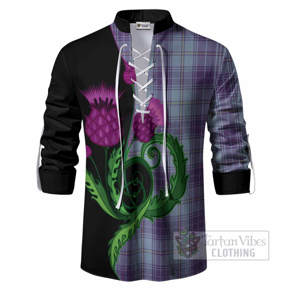 Traynor Tartan Ghillie Shirt Traditional Scottish Thistle