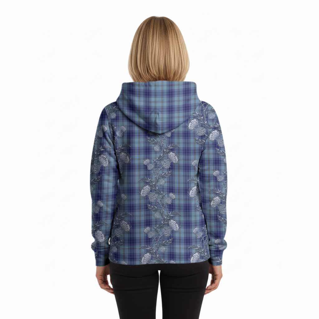 Traynor Tartan Hoodie Seamless Scottish Thistle Flowers