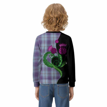 Traynor Tartan Kid Knitted Sweatshirt Traditional Scottish Thistle