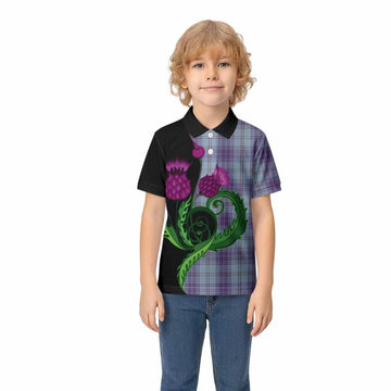 Traynor Tartan Kid Polo Shirt Traditional Scottish Thistle