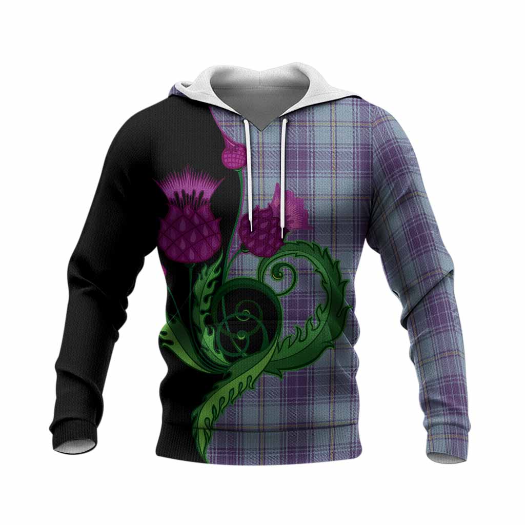 Traynor Tartan Knitted Hoodie Traditional Scottish Thistle