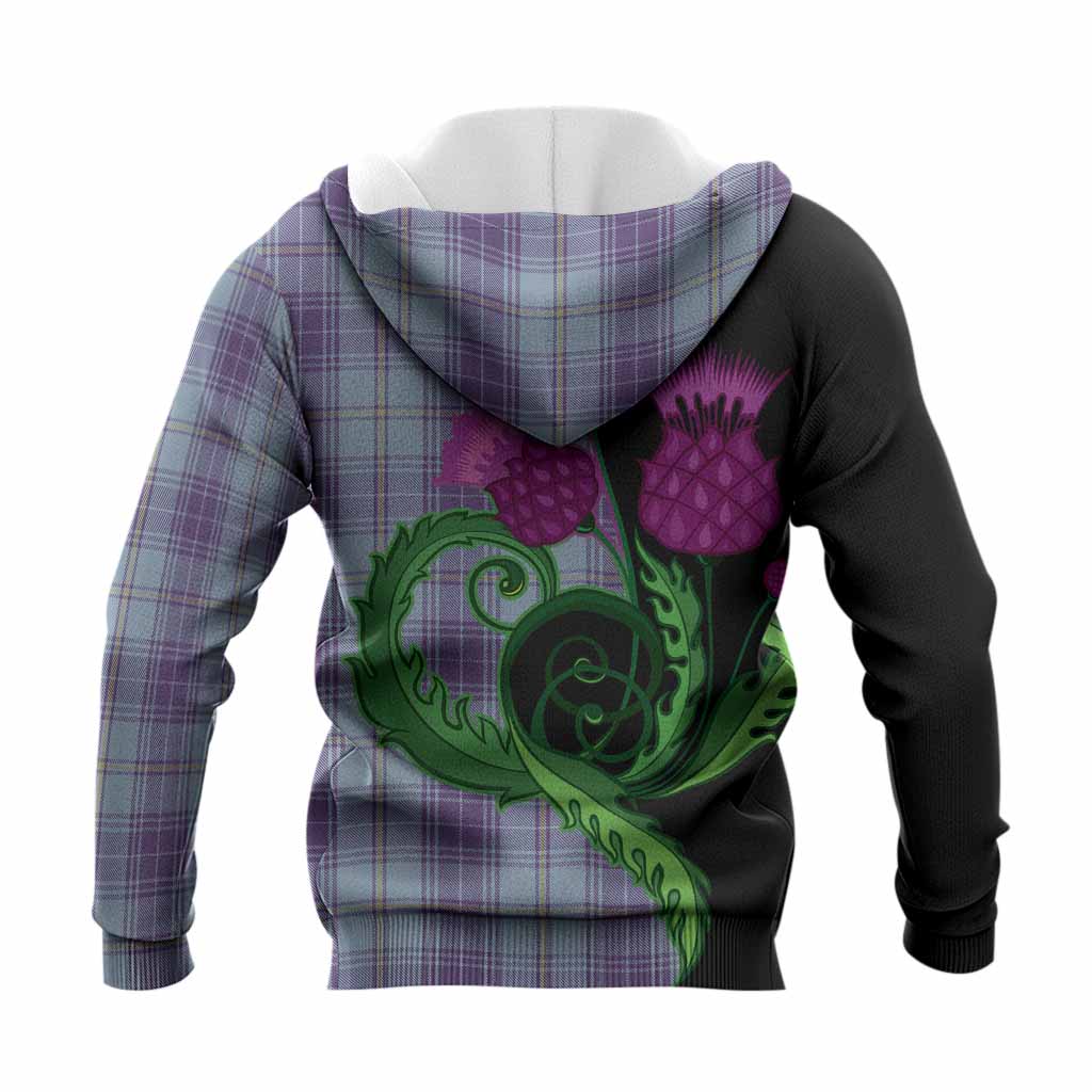 Traynor Tartan Knitted Hoodie Traditional Scottish Thistle