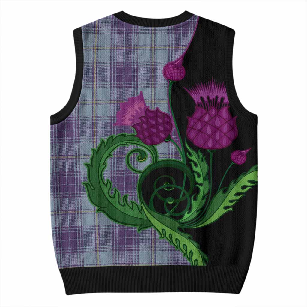 Traynor Tartan Knitted V-Neck Vest Traditional Scottish Thistle