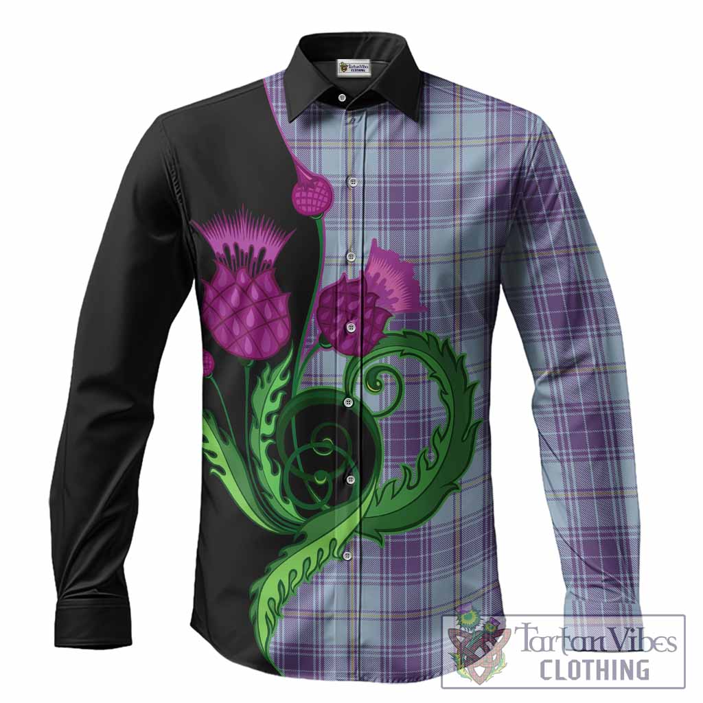 Traynor Tartan Long Sleeve Button Shirts Traditional Scottish Thistle