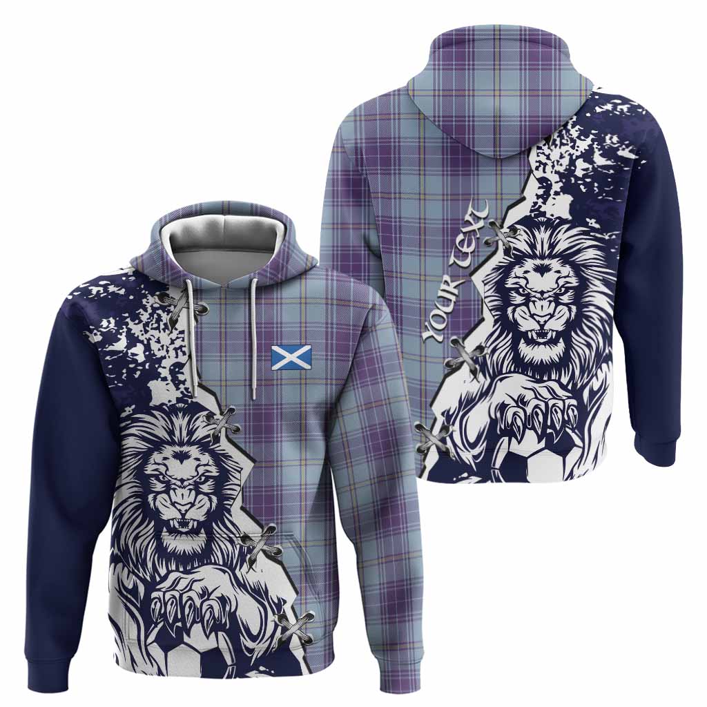 Traynor Tartan Scottish Hoodie Angry Lion With Soccer Ball Style