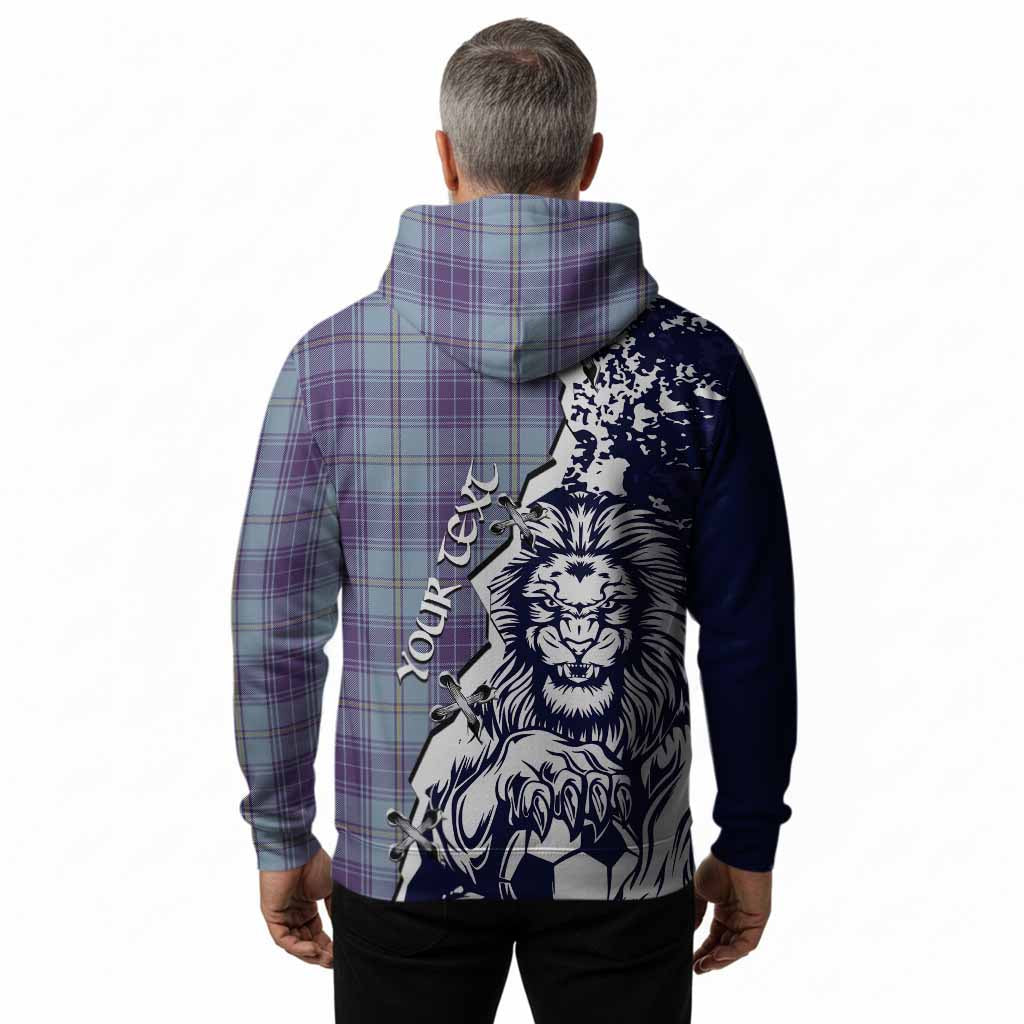 Traynor Tartan Scottish Hoodie Angry Lion With Soccer Ball Style