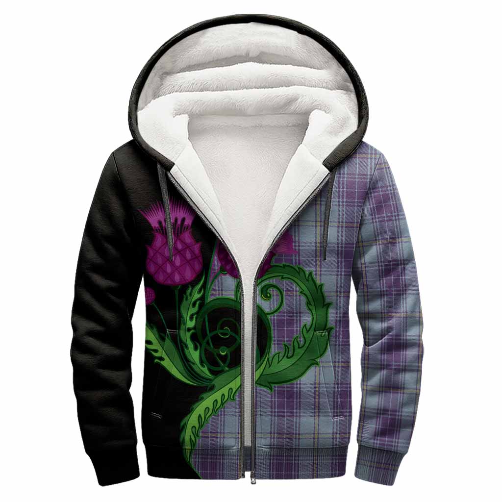 Traynor Tartan Sherpa Hoodie Traditional Scottish Thistle