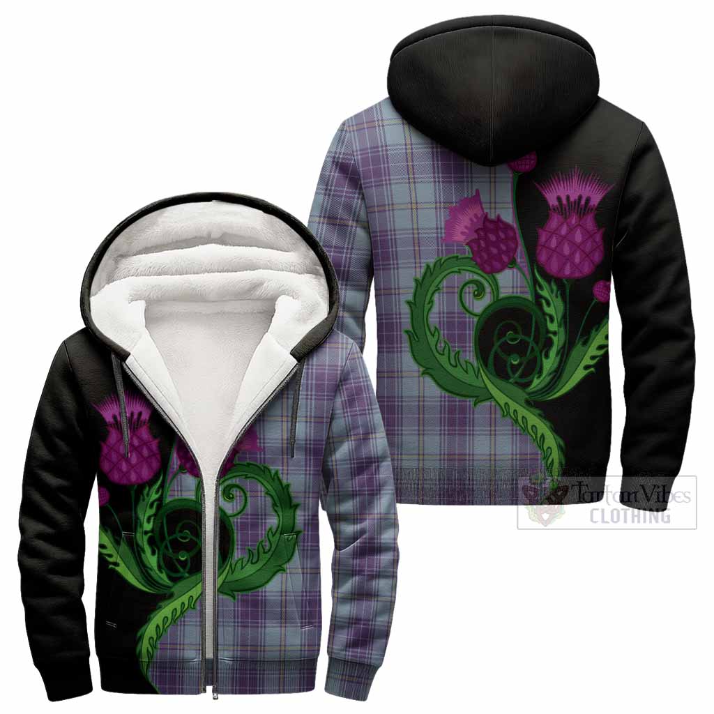 Traynor Tartan Sherpa Hoodie Traditional Scottish Thistle