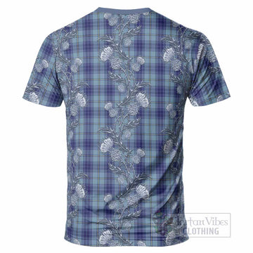 Traynor Tartan T-Shirt Seamless Scottish Thistle Flowers