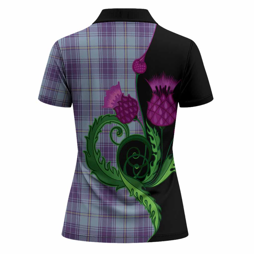 Traynor Tartan Women Polo Shirt Traditional Scottish Thistle