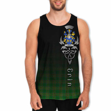 Trehy Irish Clan Men's Tank Top with Coat of Arms Erin Go Bragh Celtic Inspired Men - Tartan Vibes Clothing