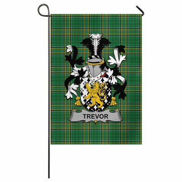 Trevor Irish Clan Tartan Flag with Coat of Arms