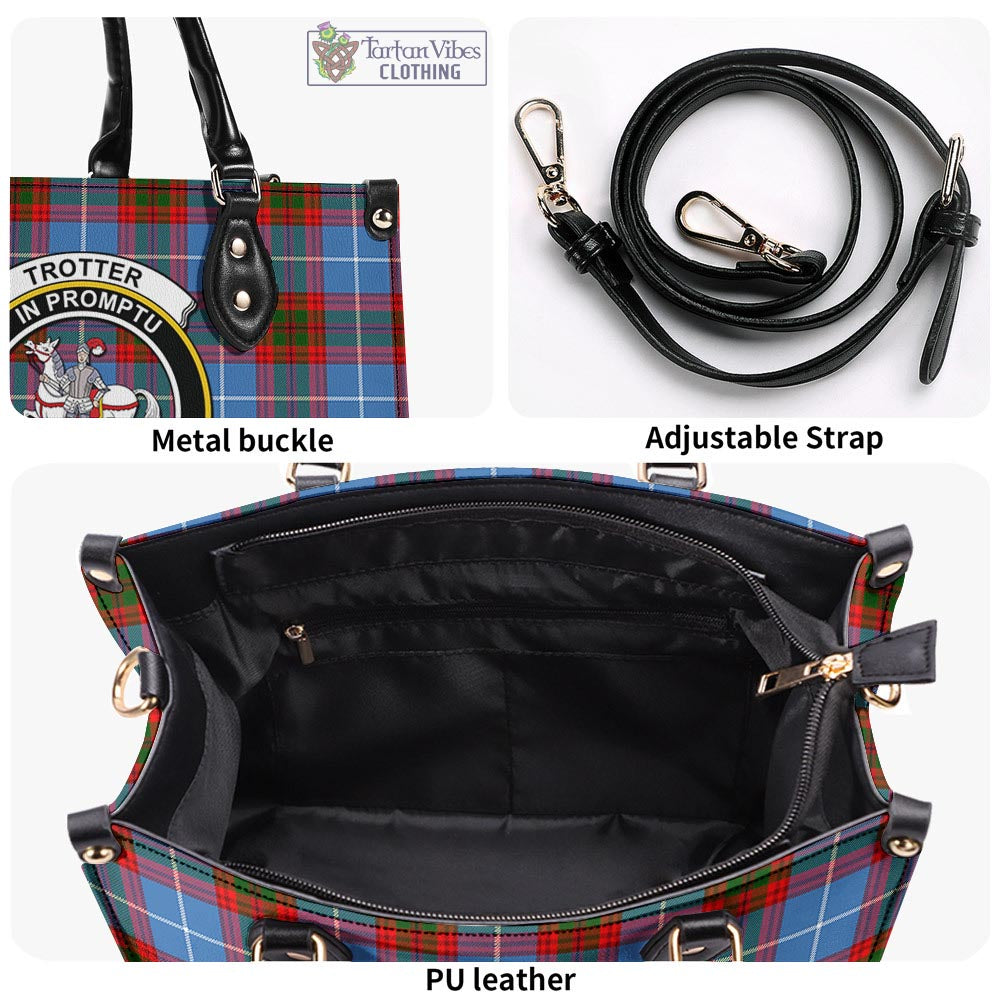 Trotter Tartan Luxury Leather Handbags with Family Crest - Tartan Vibes Clothing