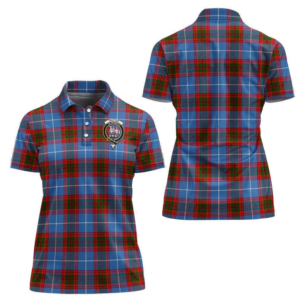 trotter-tartan-polo-shirt-with-family-crest-for-women