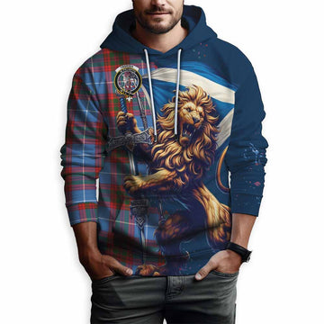 Trotter Tartan Family Crest Hoodie with Scottish Majestic Lion Zip Hoodie - Tartan Vibes Clothing