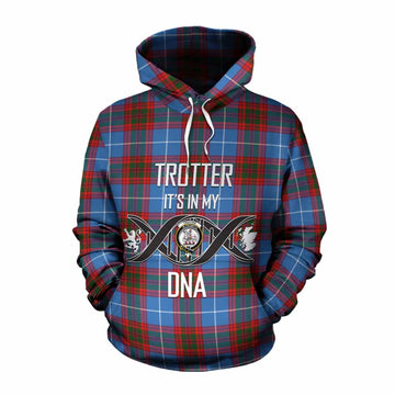 Trotter Tartan Cotton Hoodie with Family Crest DNA In Me Style Pullover Hoodie XS - Tartan Vibes Clothing