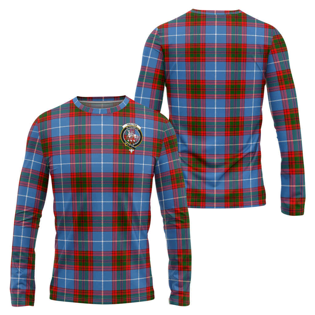 Trotter Tartan Long Sleeve T-Shirt with Family Crest Unisex - Tartan Vibes Clothing