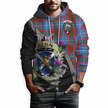 Trotter Tartan Family Crest Hoodie Lion Rampant Royal Thistle Shield Celtic Inspired Pullover Hoodie - Tartan Vibes Clothing