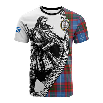 Trotter Tartan Clan Crest Cotton T-shirt with Highlander Warrior Celtic Style Kid's Shirt - Tartan Vibes Clothing