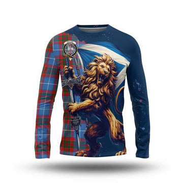 Trotter Tartan Family Crest Long Sleeve T-Shirt with Scottish Majestic Lion Unisex - Tartan Vibes Clothing
